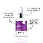 The Derma Co 10% Vitamin C Face Serum I With Vitamin C, 5% Niacinamide & Hyaluronic Acid I For Skin Radiance I Day + Night Regimen | Suitable For All Skin Types- 30ml