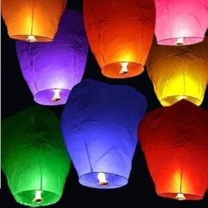 migento india BHARAT Sky Lanterns Multicolour Wishing Hot Air Balloon/Flying Night Sky Light Candle for Diwali/Christmas/Birthday/All Festival Multicolor,Paper (5) Online at Low Prices in India - Migento.com