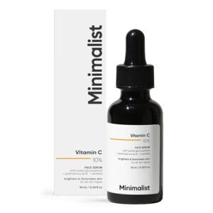 Minimalist 10% Vitamin C Face Serum for Glowing Skin (Formulated & Tested For Sensitive Skin) | Non Irritating | Non Sticky | Brightening Vit C Formula For Men and Women | 10 ml  Migento.com Beauty