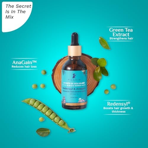 Pilgrim Redensyl 3% + Anagain 4% Advanced Hair Growth Serum (50ml) with Natural Ingredients, Controls Hair Fall, Stimulates Hair Growth, Increase Hair Density | Hair Growth Serum for Men & Women Online at Low Prices in India - Migento.com