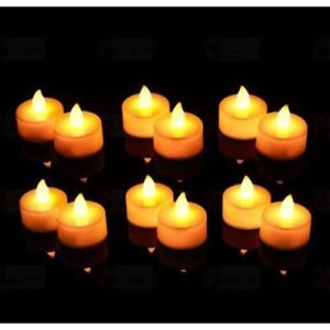 migento india  light diya  12 Pcs Tea Light Candles Perfect for Home Decor, Diwali, Ganpati, Navratri, Anniversary Birthday Decor (Yellow)  migento.com