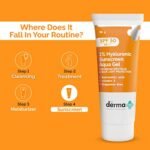 The Derma Co 1% Hyaluronic Sunscreen SPF 50 Aqua Gel, PA++++, Lightweight, No white-cast for Broad Spectrum & Blue Light Protection for Oily, Dry, Acne-prone Skin - 30g  Migento.com Fashion