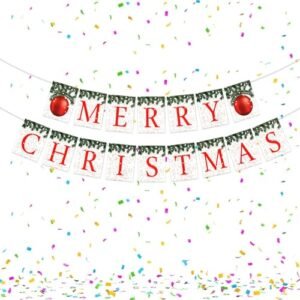 migento india Rozi Decoration Merry Christmas Decoration Banner for Door, Home, Office, Garden Xmas Hanging Party Decoration Items, Happy Christmas White Banner Pack of 1 Banner  Migento.com Toys & Games