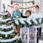 migento india Rozi Decoration Merry Christmas Decoration Banner for Door, Home, Office, Garden Xmas Hanging Party Decoration Items, Happy Christmas White Banner Pack of 1 Banner  Migento.com Toys & Games